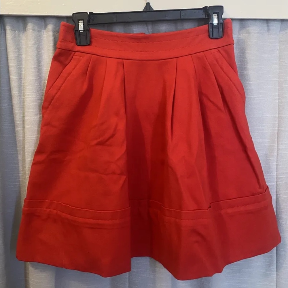 Marc by Marc Jacobs Womens Skirt Flare Pleated Short Ruby Red Small S